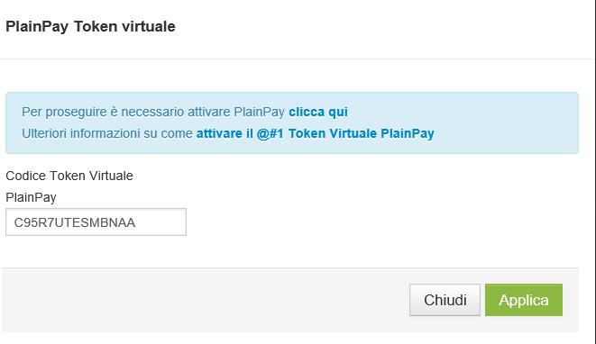 dispositive per le quali è abilitato. La stessa App PlainPay può essere associata a più utenti secondari.