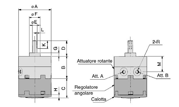 Serie CRB2BWU Dimensioni:,,, (con regolatore angolare) Tipo con Paletta singola CRB2BWU,,, -S Le seguenti illustrazioni mostrano attuatori per 9 con attacco A pressurizzato.