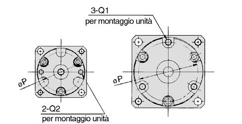 CRBU2W-SE <Attacchi assiali> CRBU2W-S <Attacchi laterali>