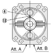Serie CRB1 Costruzione Standard (Nelle illustrazioni sotto si mostrano le chiavi in posizione intermedia di rotazione.