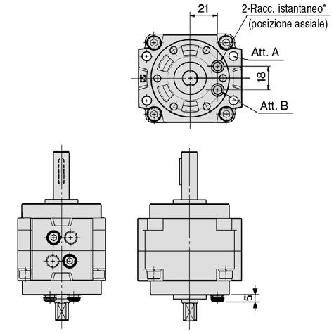 Serie CRB1 Attuatore rotante con raccordi istantanei incorporati 5