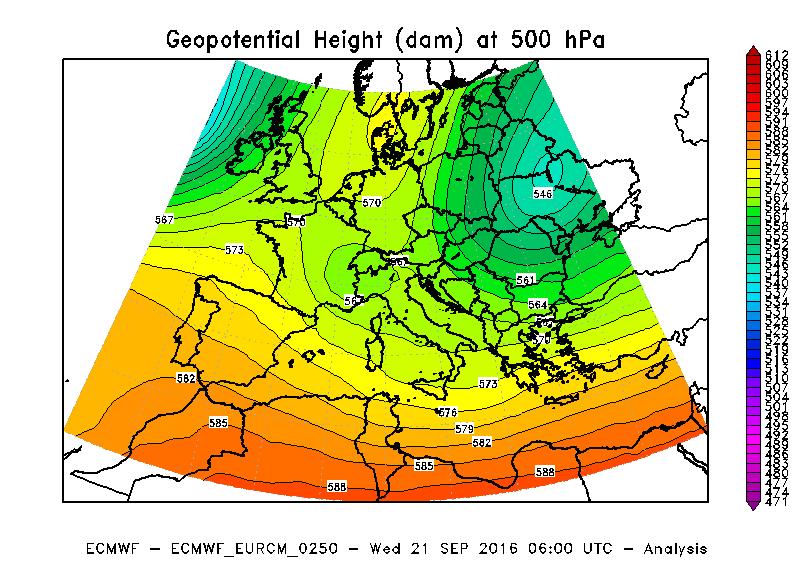 Nella seconda parte del mese si è avuto un rilevante cambio di configurazione meteorologica, con il passaggio da condizioni tipicamente estive a valori più conformi alla norma del periodo.