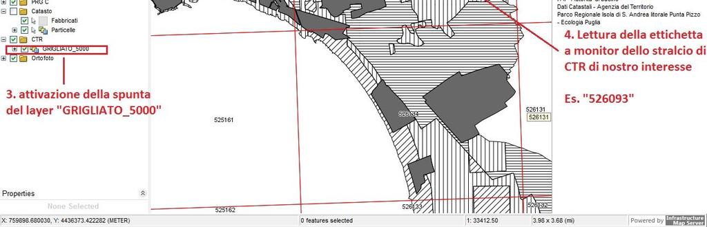 visualizzazione dei tre layers che