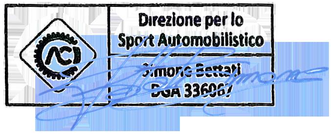 Ultima pagina del Regolamento Particolare della gara di Regolarità Super Classica per auto moderne del 20-23 APRILE 2017 denominata TERRE di CANOSSA Il Legale