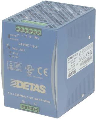 GSA Power supplies - Alimentatori Terminali d uscita Output Terminals Doppio morsetto per ogni polarità Per una connessione in parallelo facilitata o per utilizzare cavi di sezione minore Double