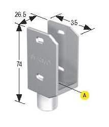 4,3, B=ø 4,25x16,3 Distanza tra i fori: Da a B=35,0 Dimensione foro: =ø 4,3, B=ø 4,25x16,3 SMBQS30Y Staffa rinforzata in lega pressofusa Opzioni di montaggio verticale con attacco filettato M18