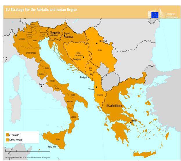 La Strategia Europea per la Regione Adriatico-Ionica EUSAIR APPROVAZIONE Comunicazione della Commissione (COM(2014) 357 final) Piano di azione della Strategia (SWD(2014) 190 final,