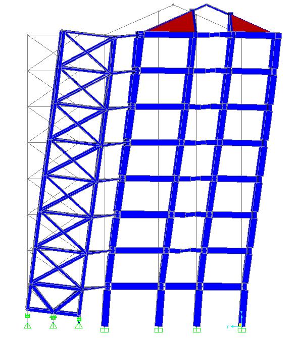 EFFICACIA regolarizzazione della deformata Modello ala edificio di un plesso