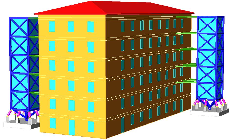 Protezione sismica edifici innovazione Le torri dissipative sono strutturalmente rigide (es.