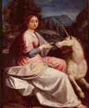 5 x 124 cm Private Collection 27. Luca Longhi (Ravenna 1507 Ravenna 1580) Dama con Unicorno (Giulia Farnese?