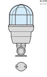 TEX Segnalatori acustici e luminosi custic and signalling units Luci xenon Xenon beacons Modo di protezione: II 2G Ex d e IIC T6 Gb Type of protection: II 2G Ex d e IIC T6 Gb Grado di protezione: