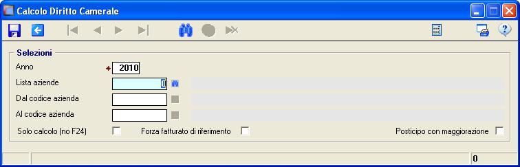 Fatturato di riferimento Rappresenta il valore del fatturato desunto dal modello IRAP 2009, la cui chiusura provvede a ribaltarne l importo nel campo corrente.