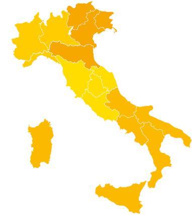 Dinamica dei comportamenti di spesa per regione Dicembre 2011 Variazione % +15,4% +12,6% Nord ovest -0,3% Nord est +7,0% Centro