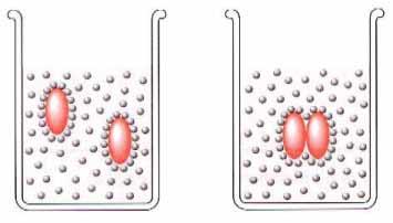 Effetto idrofobico acqua molecola idrofobica Molecole non polari, se disperse in acqua, tendono a formare dimeri ed aggregati non covalenti.
