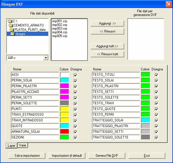 Attivo Consente di attivare e disattivare la visualizzazione degli oggetti associati al layer; Osnap quote Consente di attivare e disattivare l effetto cattura degli oggetti associato all inserimento