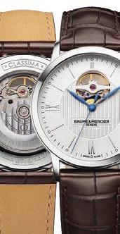 CLASSIMA Bilanciere visibile 40 mm 10274 Movimento automatico Bilanciere visibile Cassa 40 mm, acciaio lucido Fondo cassa vetro zaffiro Quadrante argentato opalino, decorato linee guilloché, cifre