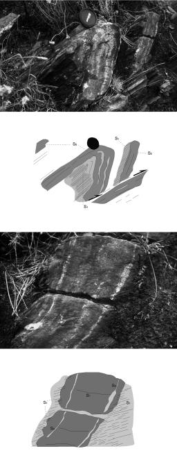 4 A. BROGI & A. LAZZAROTTO Le faglie inverse sono prevalentemente riconoscibili nei litotipi a dominante calcarea, difficilmente in quelli a dominante pelitica.