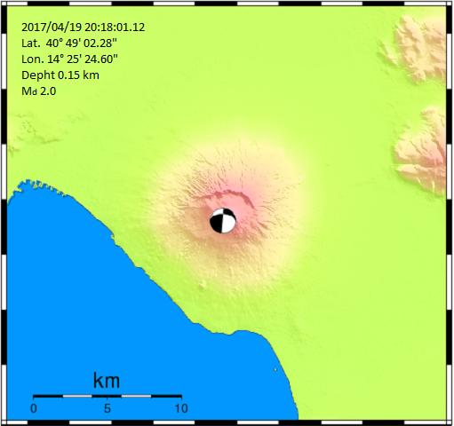 In Fig. 1.6 sono riportate le analisi dei meccanismi focali dei terremoti di magnitudo 2.0 registrati nel mese di aprile (Tab.