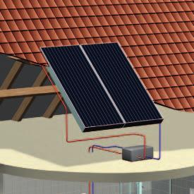 Collegamento solare DAIKIN ALTHERMA A BASSA TEMPERATURA PER ABITAZIONI DI NUOVA COSTRUZIONE 1 2 KIT SOLARE Il kit solare consente il passaggio del calore generato dal sole al