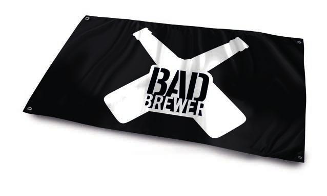 BIRRA BAD BREWER BANDIERA Art. - W22BNR01BB Cm.