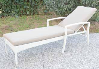 LETTINI lettino Mozia - in polyrattan reclinabile - struttura acciaio verniciato -