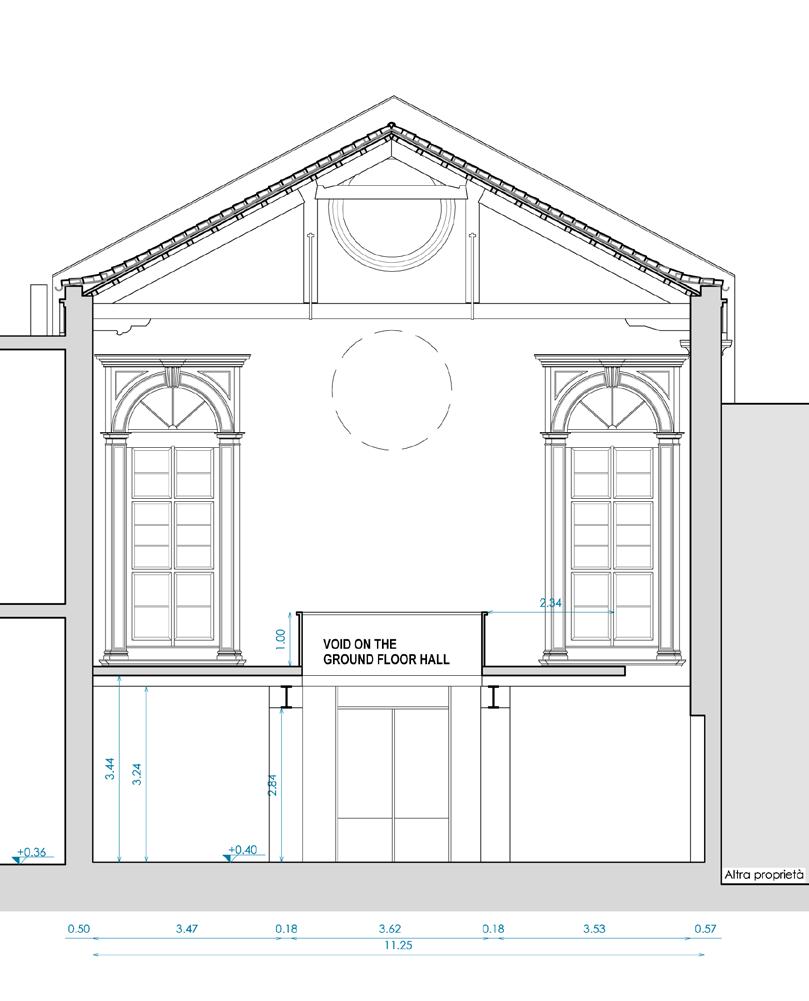 DATI TECNICI/ TECHNICAL DATA Area disponibile totale / Available area: 1160 m 2 di cui/of which: - spazio soppalcato/ lofted area: 600 m 2 - spazio primo piano/ first floor area: 275 m 2 - area bar/