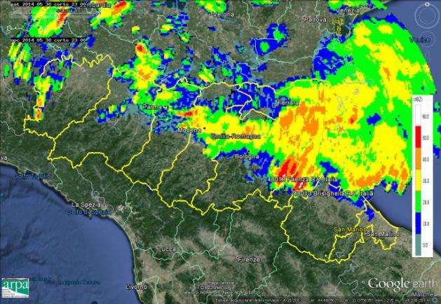 Cumulate di precipitazione, caratterizzazione microfisica ed effetti al suolo I temporali che hanno interessato la regione hanno portato