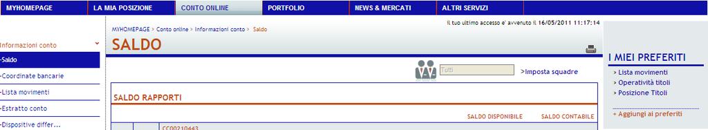 Per Esempio: 9.5.1.4. Personalizza MyHomePage Dalla sezione Personalizza MyHomePage vi è la possibilità di personalizzare le sezioni della colonna centrale del prodotto.