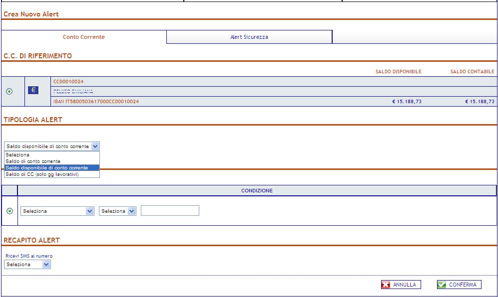 9.6.3. Crea Nuovo Alert Tale funzione permette all Utente di inserire nuove tipologie di avvisi.