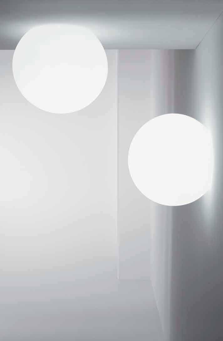 Not exactly collection of lamps in three dimensions, suitable for different furniture solutions; made of rotomoulded polyethylene, with fluorescent light, energy