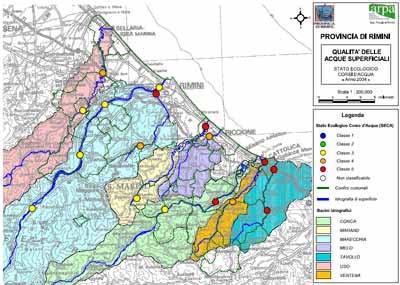 Applicazione direttiva comunitaria e nazionale sulle acque superficiali in provincia di Rimini ARPA provinciale sezioni SSA, DT, ST 2 reti