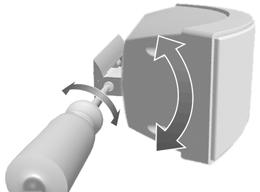 6. Assicuri il diffusore con la parte B della staffa alla parte A della staffa utilizzando la vite di fissaggio C e la rondella di sicurezza D (Figura 3).