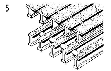 stampo tipo CHIUSO, 3) Grigliato da stampo APERTO per gradini scale, 4)