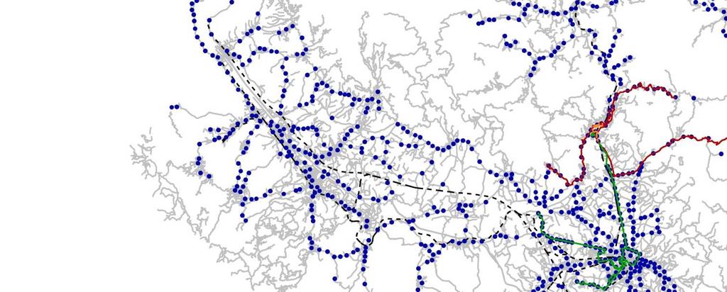 60/79 3.1.4.16 Capolona A Capolona transitano 20 differenti percorsi di linea. Tabella 37. Linee transitanti per Capolona Relazioni n.