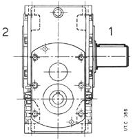 D E D 1 h L 1 L 2 l 2 Z Vite Massa riduttore Ø Ø Bolt Mass Gear reducer [kg] size Normale Bisporgente UNI 5737-88 Standard Double ext.