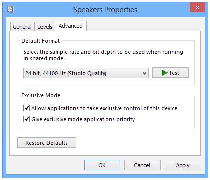 2.1.3 Configurazione del Pannello di Controllo Hardware e Suoni di Windows 8 Gli screenshot di Windows 8 che seguono illustrano e descrivono la selezione del DAC-V1 come dispositivo di