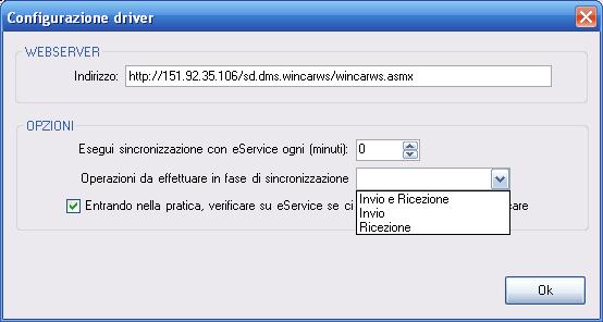 identificare il riparatore; - il bottone Configurazione permette di accedere alle impostazioni generali, tra le quali è possibile impostare l indirizzo del web service al quale deve essere effettuato