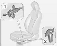 8 In breve Regolazione dei sedili elettrici Regolazione dei poggiatesta Cintura di sicurezza Premere l'interruttore 1: in avanti/ indietro = regolazione in lunghezza in alto/in basso = regolazione in