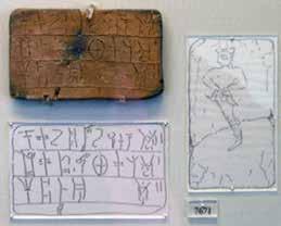 mëposhtme. Shkrimi i quajtur Lineari B ruhet në mbishkrimet me të njëjtin emër, shkrim i përdorur në Kretë para shekullit të 14 p.e.r. Shkrimi është i vizatuar në disa rrasa argjilore të pjekura, i gjetur në pallatet e Knosit në Kretës dhe në Pylli, pranë Mikenës në veri të Peloponezit.
