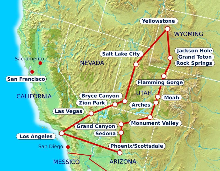 Mappa del tour Con il tour dei grandi