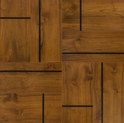 Teak Burma Rustico, Inserto: Rovere Termotrattato Onda 