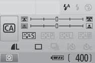 C Fotografierea in modul Creativ auto Modurile Zonei de baza cu exceptia <C> (Creativ Auto) sunt automate in timp ce modul <C> Creativ Auto) va permite sa schimbati cu usurinta luminozitatea