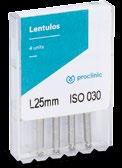 LENTULI GUTTAPERCA ISO Codice colore sull'estremità, per un'identificazione semplice e precisa. Confezione da 120 unità. (6 tubi x 20 unità.). Nº Rif. 15 8101 20 8102 25 8103 Nº Rif.