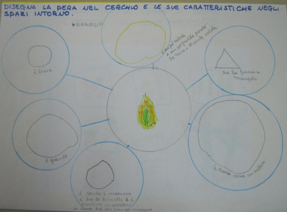 La pera è liscia, ha la forma di triangolo, è un po calda e un po fredda perché se la