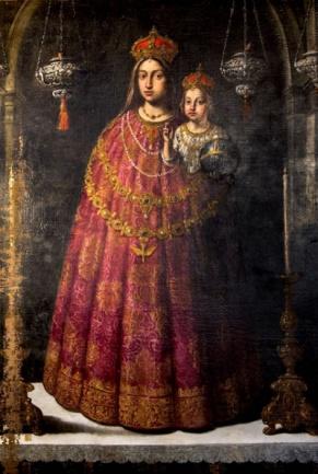 Pittore ignoto del XVII secolo Madonna di Loreto Olio su tela Proveniente dalla chiesa di
