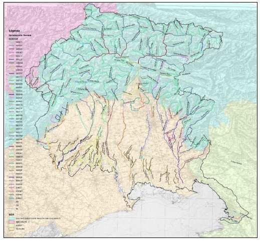 Tipizzazione dei fiumi in Friuli Venezia Giulia Sono risultati in totale 48 diversi tipi fluviali e i