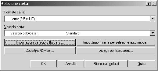 Operazioni da computer 7. Fare clic sul pulsante Selezione carta. 8.