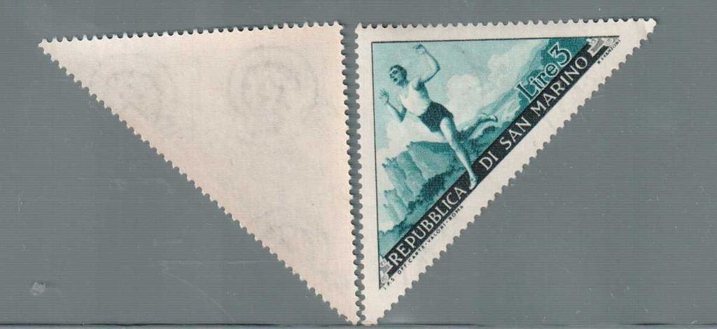 Guardando un francobollo singolo privo di bordi, non possiamo stabilire se si trattava di un francobollo superiore o di un