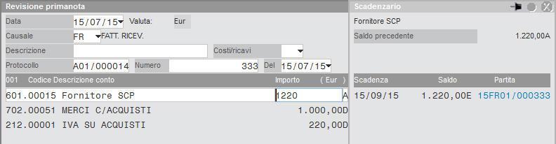 Pagina 19 di 29 OPERATIVITÀ SCADENZARIO A PARTITE Di seguito alcuni esempi dell utilizzo dello scadenzario a partite.