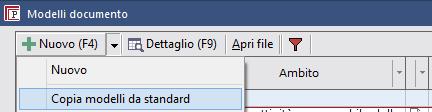 Copiare i modelli standard dal raccoglitore = Documenti del
